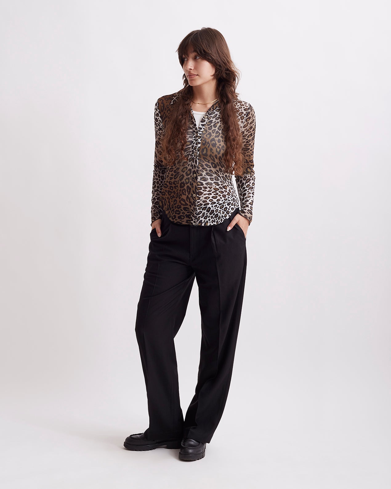 Gabriella Sound Leopard Long Sleeve Shirt | Saturdays NYC (Australia)