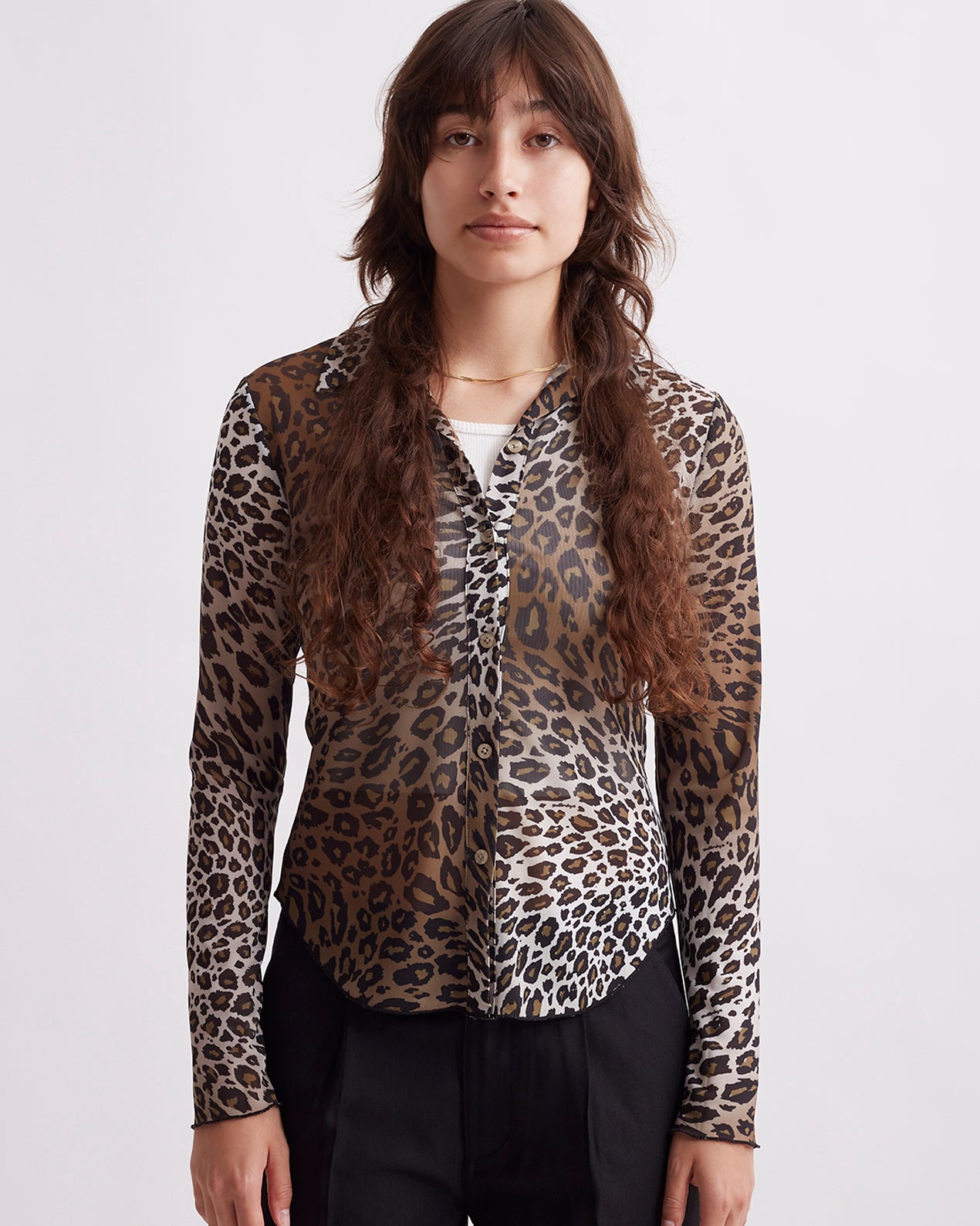 Gabriella Sound Leopard Long Sleeve Shirt | Saturdays NYC (Australia)